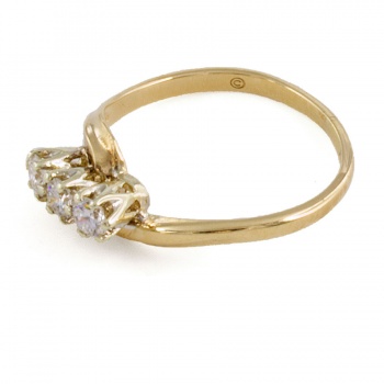 9ct gold Diamond 3 stone Ring size M½